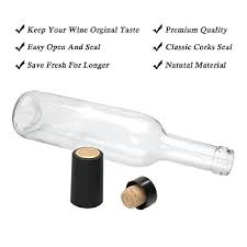 12 ওজ ক্লিয়ার ওয়াইন বোতল কর্ক